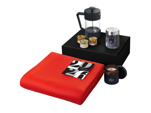 Подарочный набор «Re:Moments» с пледом, френчпрессом и медом 1