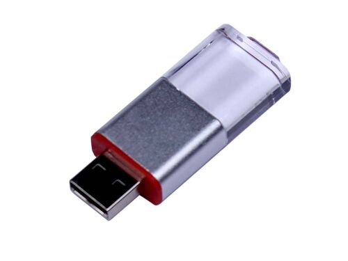 USB 2.0- флешка промо на 16 Гб прямоугольной формы, выдвижной ме 1