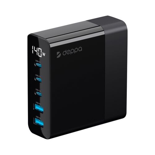 Зарядная станция 3xUSB Type-C, 2xUSB, PD, QC, 140Вт 2