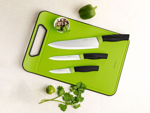 Набор из 3 ножей с пластиковой разделочной доской «OLIVIA» 3