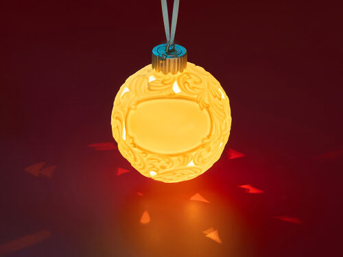Шар новогодний с подсветкой и зоной для персонализации 6