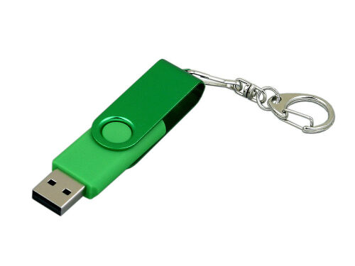 USB 2.0- флешка промо на 4 Гб с поворотным механизмом и однотонн 2