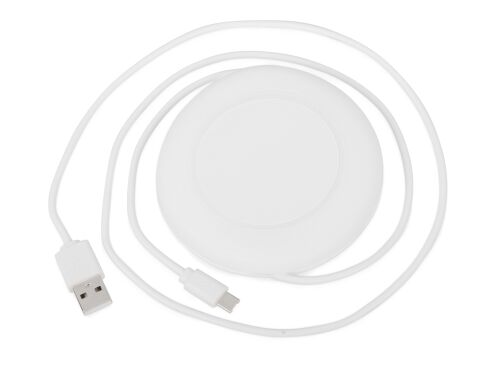 Беспроводное зарядное устройство «Disc» со встроенным кабелем 2  2