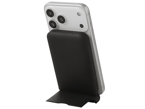 Беспроводной внешний аккумулятор с подсветкой лого и подставкой  3