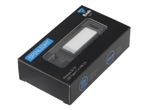 USB3.0/ Type-C флешка 2в1 на 32 ГБ «Спинлайт» с подсветкой 7