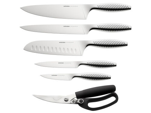Набор из 5 кухонных ножей, ножниц и блока для ножей «VERA» 3