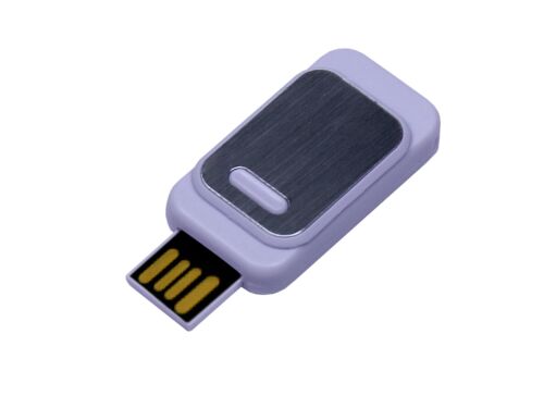 USB 2.0- флешка промо на 16 Гб прямоугольной формы, выдвижной ме 1