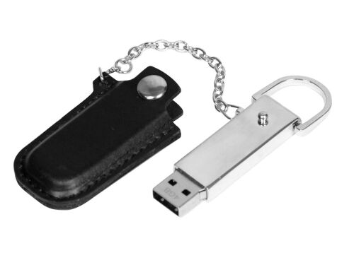 USB 2.0- флешка на 8 Гб в массивном корпусе с кожаным чехлом 2