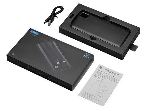 Внешний аккумулятор со встроенными кабелями «Фрэйм», 10000мач 6