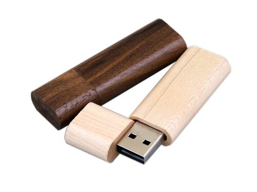 USB 2.0- флешка на 32 Гб эргономичной прямоугольной формы с окру 3