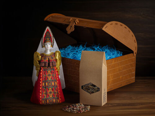 Подарочный набор: кукла фарфоровая, чай "Малина с мятой" 2