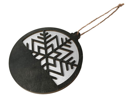 Подвеска деревянная «Noirflake» 2