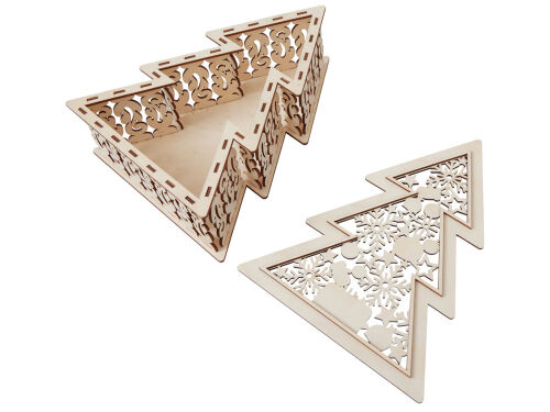 Шкатулка из фанеры в виде елки «Firytale» 2