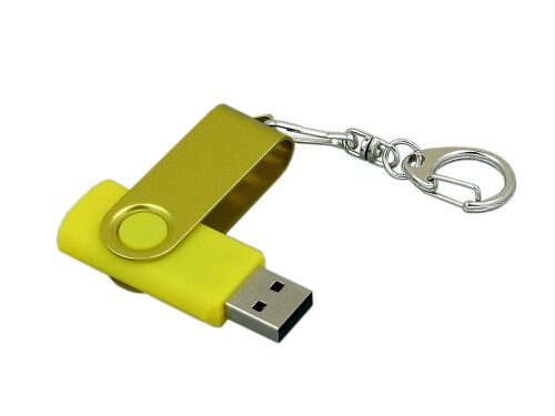 USB 2.0- флешка промо на 16 Гб с поворотным механизмом и однотон 3