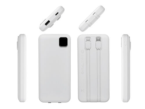 Внешний аккумулятор со встроенными кабелями «Фрэйм», 10000мач 2