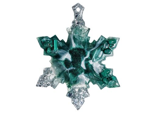 Набор елочных игрушек: Полумесяц, Снежинка 4