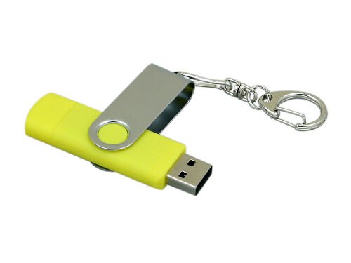 USB 2.0- флешка на 64 Гб с поворотным механизмом и дополнительны 3