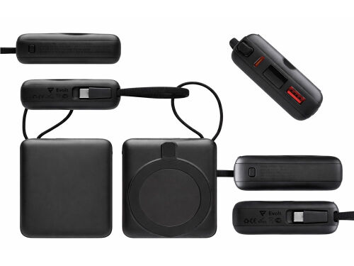 Магнитный беспроводной внешний аккумулятор c подсветкой лого «Эн 3