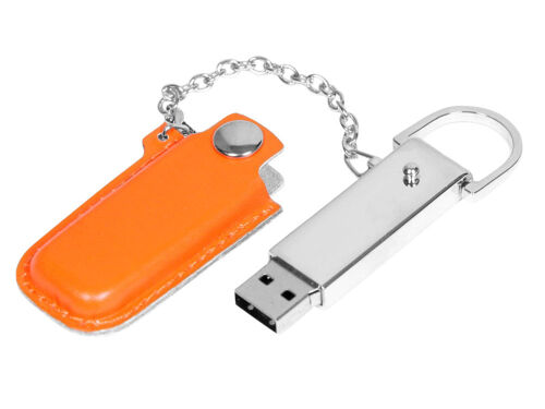 USB 2.0- флешка на 8 Гб в массивном корпусе с кожаным чехлом 2