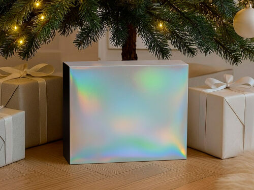 Подарочная коробка с голографическим шубером «Aurora», XL 5