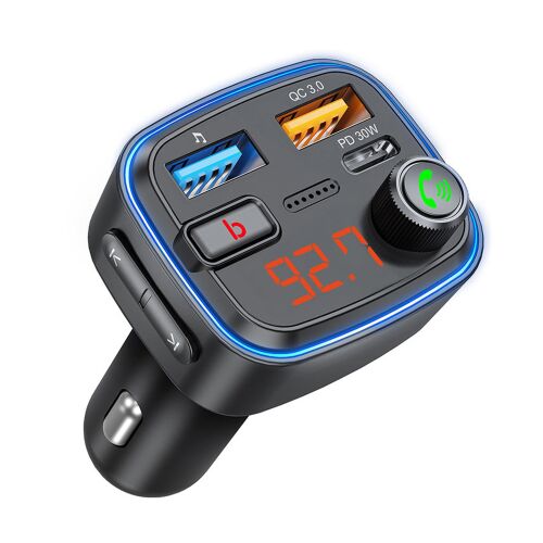 FM-трансмиттер Wave Pro, QC/PD, LED, 48Вт, ENC, Bass boost 1