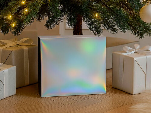 Подарочная коробка с голографическим шубером «Aurora», L 5