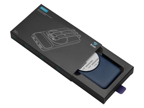 Магнитный беспроводной внешний аккумулятор со встроенными кабеля 6