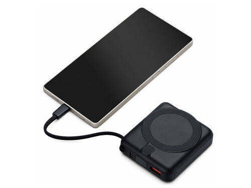 Магнитный беспроводной внешний аккумулятор c подсветкой лого «Эн 3