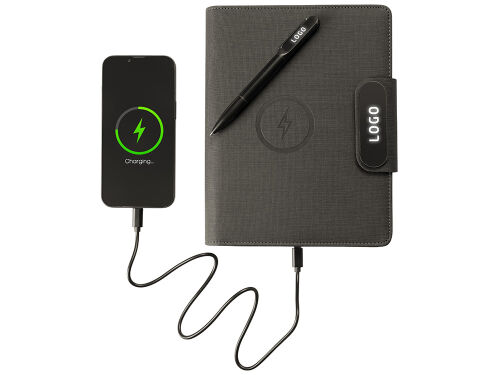 Подарочный набор «Twilight»: органайзер А5 с беспроводной зарядк 2