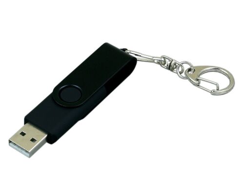 USB 2.0- флешка промо на 64 Гб с поворотным механизмом и однотон 2