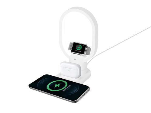 Беспроводная зарядная станция 4-в-1 «Portal» c лампой, 15 Вт 2