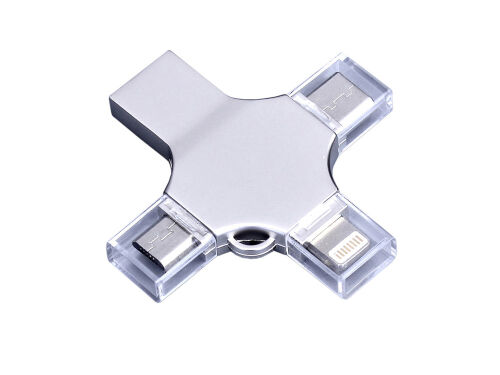 USB 3.0-флешка на 256 Гб 4-в-1 с разъемами Micro USB, Type-C и L 2