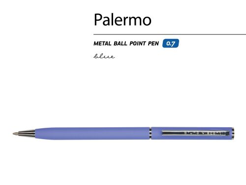 Ручка металлическая шариковая «Palermo», софт-тач 2