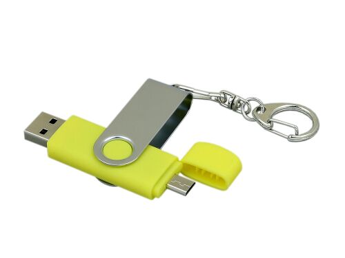 USB 2.0- флешка на 32 Гб с поворотным механизмом и дополнительны 2