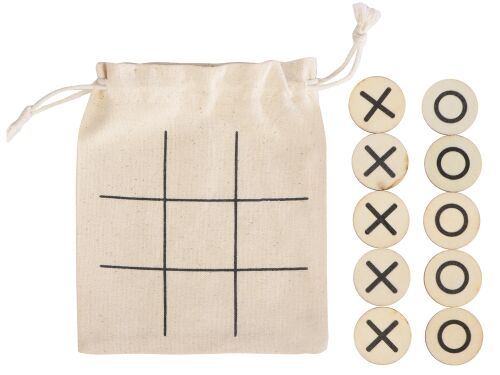 Деревянные крестики-нолики в мешочке «XO» 3