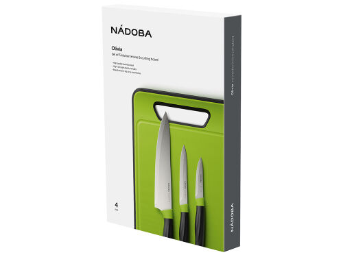Набор из 3 ножей с пластиковой разделочной доской «OLIVIA» 2