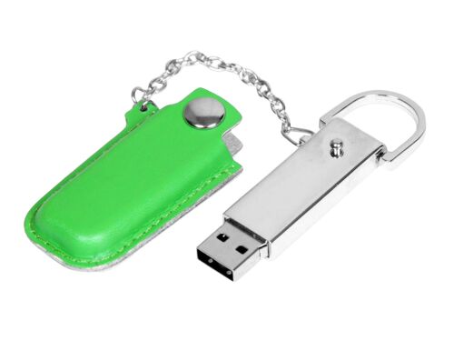 USB 2.0- флешка на 32 Гб в массивном корпусе с кожаным чехлом 2