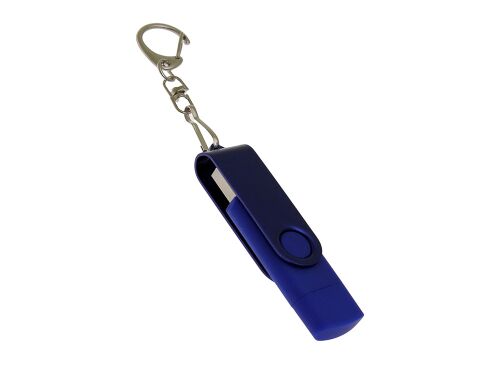 USB 2.0- флешка на 8 Гб с поворотным механизмом и дополнительным 1