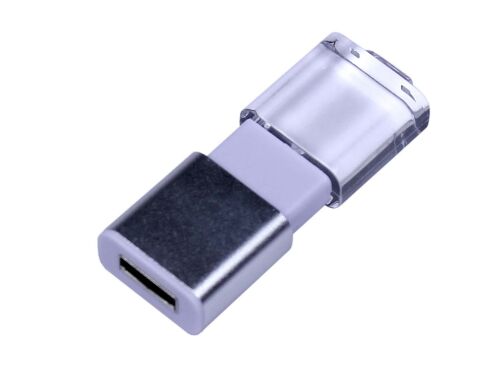 USB 2.0- флешка промо на 64 Гб прямоугольной формы, выдвижной ме 2