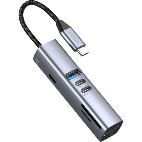 USB-хаб 7 в 1 USB-C - USB-A3.0 + 2хUSB-C + USB-C PD100Вт + HDMI  2