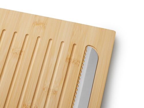 Разделочная доска из бамбука «Круста» с хлебным ножом 2