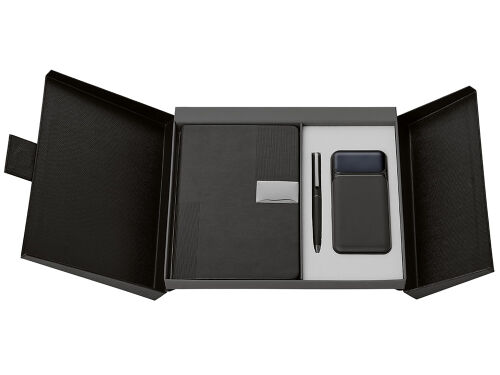 Подарочный набор «Tesla» с блокнотом А5, ручкой и пауэрбенком на 2