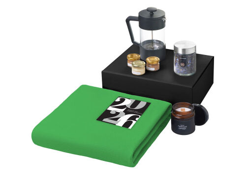 Подарочный набор «Re:Moments» с пледом, френчпрессом и медом 1