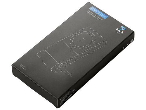 Беспроводной внешний аккумулятор с подсветкой лого и подставкой  7