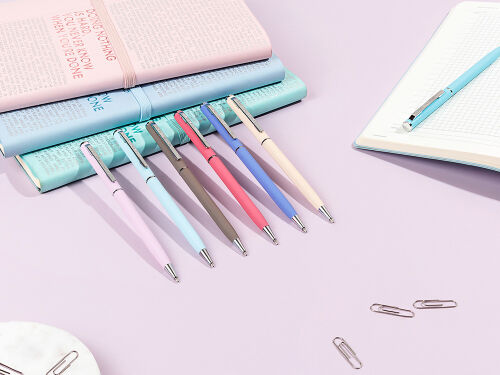 Ручка металлическая шариковая «Palermo», софт-тач 2