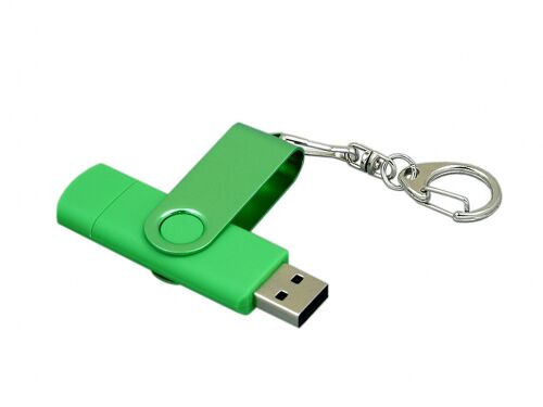 USB 2.0- флешка на 32 Гб с поворотным механизмом и дополнительны 3