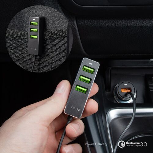 АЗУ 1 USB + 3 USB для пассажиров, QC 3.0, 7Аa 4