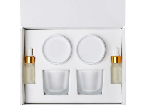 Набор для создания 2-х ароматических свечей: амбра и табак/марак 2