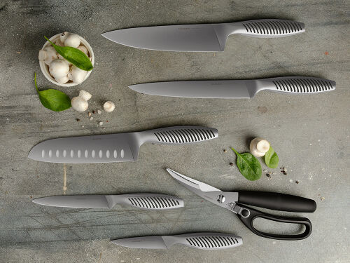 Набор из 5 кухонных ножей, ножниц и блока для ножей «VERA» 5