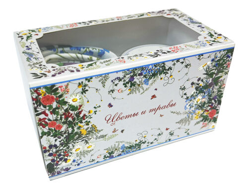 Набор: платок «Русский полевой букет» и свеча «Цветы и травы» 4